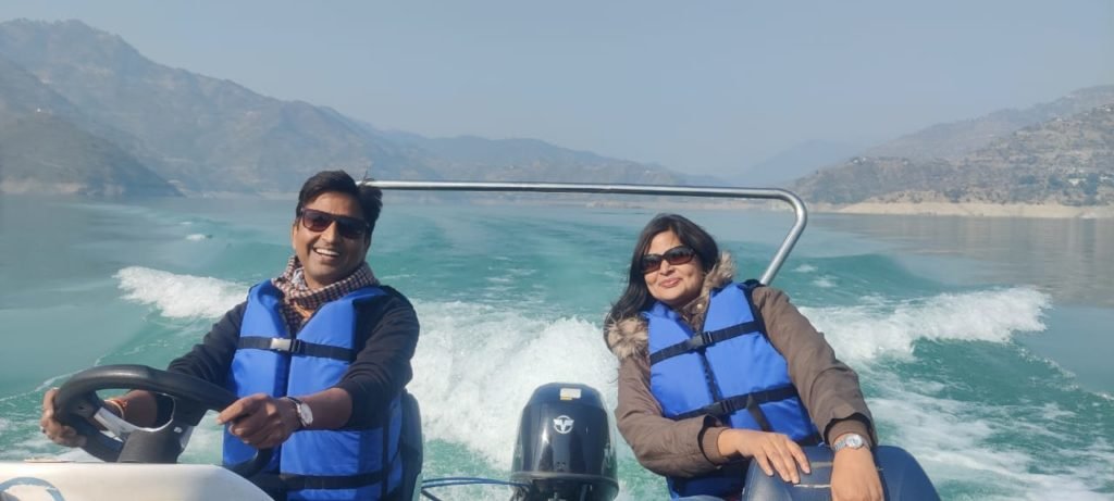boating in tehri lake